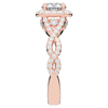 1.60CT.TW ROUND LAB DIAMOND HALO TWIST ENGAGEMENT RING - Nazarelle