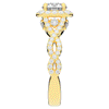 1.60CT.TW ROUND LAB DIAMOND HALO TWIST ENGAGEMENT RING - Nazarelle