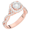1.60CT.TW ROUND LAB DIAMOND HALO TWIST ENGAGEMENT RING - Nazarelle
