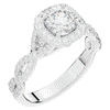 1.60CT.TW ROUND LAB DIAMOND HALO TWIST ENGAGEMENT RING - Nazarelle
