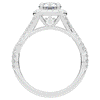 1.60CT.TW ROUND LAB DIAMOND HALO TWIST ENGAGEMENT RING - Nazarelle