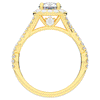 1.60CT.TW ROUND LAB DIAMOND HALO TWIST ENGAGEMENT RING - Nazarelle