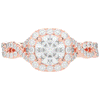 1.60CT.TW ROUND LAB DIAMOND HALO TWIST ENGAGEMENT RING - Nazarelle