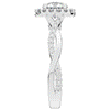 1.35CT.TW ROUND LAB DIAMOND HALO TWIST BAND ENGAGEMENT RING - Nazarelle