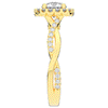 1.35CT.TW ROUND LAB DIAMOND HALO TWIST BAND ENGAGEMENT RING - Nazarelle