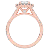 1.35CT.TW ROUND LAB DIAMOND HALO TWIST BAND ENGAGEMENT RING - Nazarelle