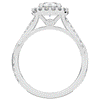 1.35CT.TW ROUND LAB DIAMOND HALO TWIST BAND ENGAGEMENT RING - Nazarelle