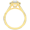 1.35CT.TW ROUND LAB DIAMOND HALO TWIST BAND ENGAGEMENT RING - Nazarelle