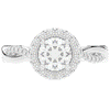 1.35CT.TW ROUND LAB DIAMOND HALO TWIST BAND ENGAGEMENT RING - Nazarelle