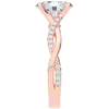 1.70CT.TW OVAL LAB DIAMOND TWIST BAND ENGAGEMENT RING - Nazarelle