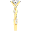 1.70CT.TW OVAL LAB DIAMOND TWIST BAND ENGAGEMENT RING - Nazarelle