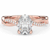 1.70CT.TW OVAL LAB DIAMOND TWIST BAND ENGAGEMENT RING - Nazarelle