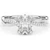 1.70CT.TW OVAL LAB DIAMOND TWIST BAND ENGAGEMENT RING - Nazarelle