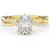 1.70CT.TW OVAL LAB DIAMOND TWIST BAND ENGAGEMENT RING - Nazarelle