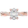 1.70CT.TW OVAL LAB DIAMOND TWIST BAND ENGAGEMENT RING - Nazarelle