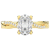 1.70CT.TW OVAL LAB DIAMOND TWIST BAND ENGAGEMENT RING - Nazarelle