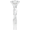 1.70CT.TW CUSHION LAB DIAMOND TWIST BAND ENGAGEMENT RING - Nazarelle
