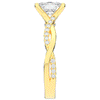 1.70CT.TW CUSHION LAB DIAMOND TWIST BAND ENGAGEMENT RING - Nazarelle