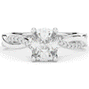 1.70CT.TW CUSHION LAB DIAMOND TWIST BAND ENGAGEMENT RING - Nazarelle