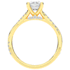 1.70CT.TW CUSHION LAB DIAMOND TWIST BAND ENGAGEMENT RING - Nazarelle