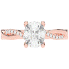 1.70CT.TW CUSHION LAB DIAMOND TWIST BAND ENGAGEMENT RING - Nazarelle