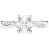 1.70CT.TW CUSHION LAB DIAMOND TWIST BAND ENGAGEMENT RING - Nazarelle