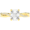 1.70CT.TW CUSHION LAB DIAMOND TWIST BAND ENGAGEMENT RING - Nazarelle