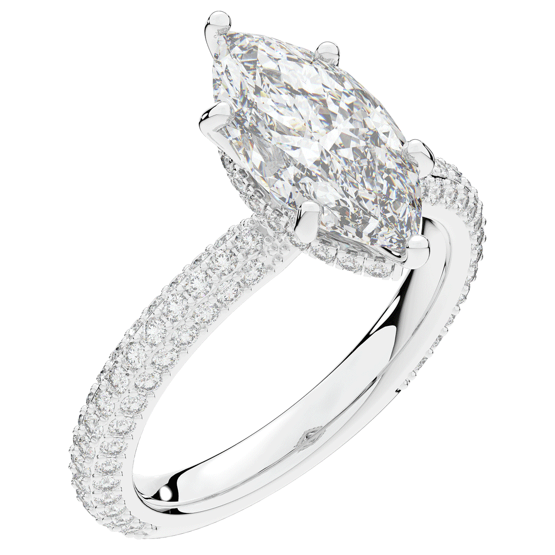 2.60CT.TW MARQUISE LAB DIAMOND ENGAGEMENT RING - Nazarelle