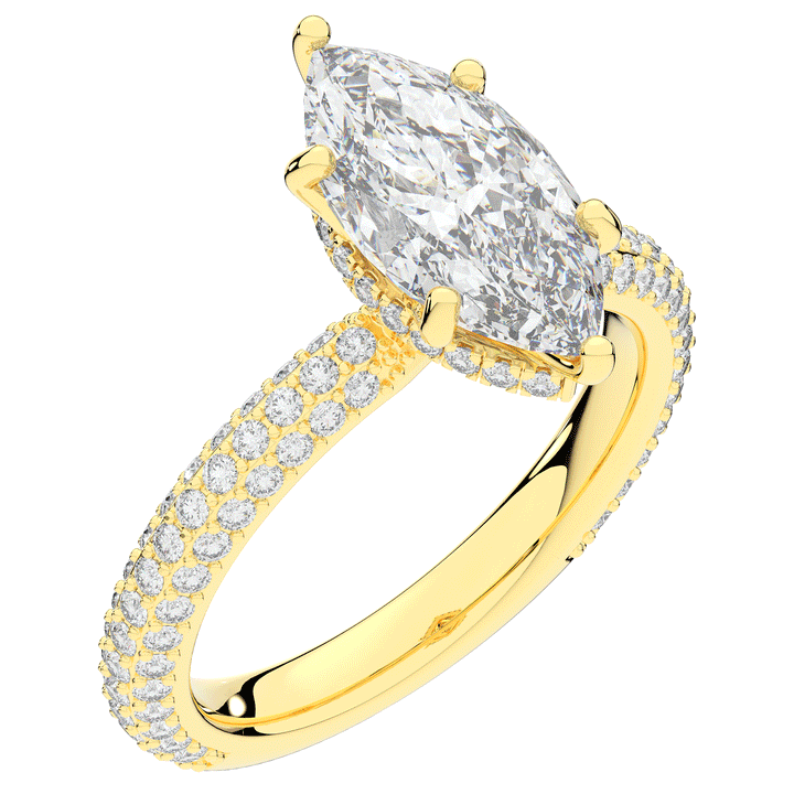 2.60CT.TW MARQUISE LAB DIAMOND ENGAGEMENT RING - Nazarelle