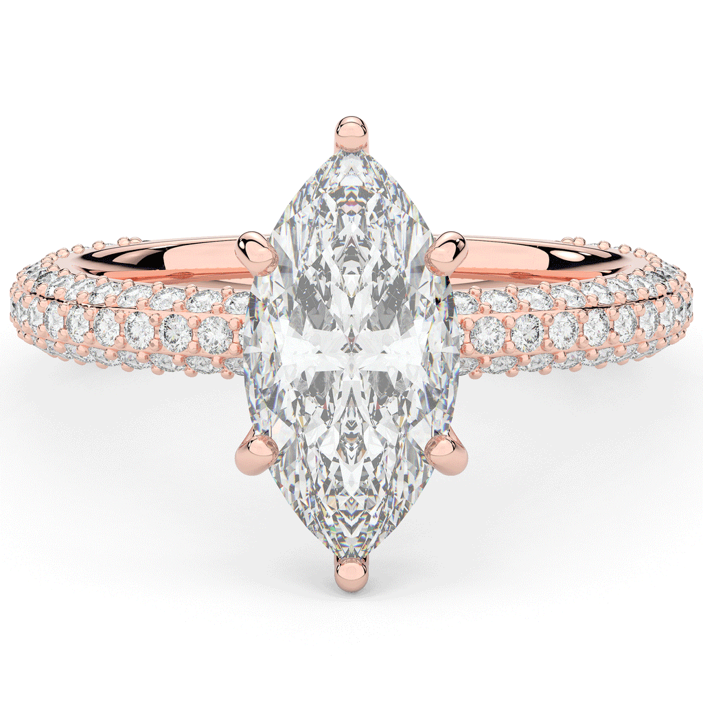 2.60CT.TW MARQUISE LAB DIAMOND ENGAGEMENT RING - Nazarelle