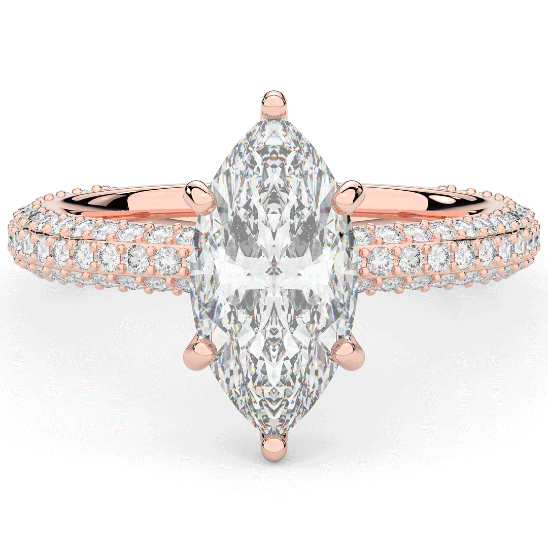 2.60CT.TW MARQUISE LAB DIAMOND ENGAGEMENT RING - Nazarelle