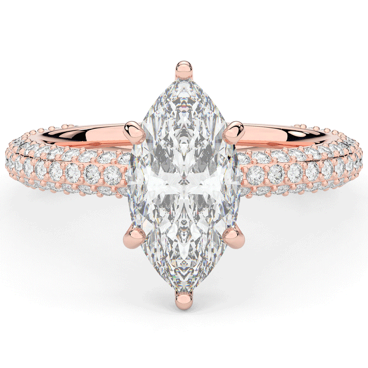 2.60CT.TW MARQUISE LAB DIAMOND ENGAGEMENT RING - Nazarelle