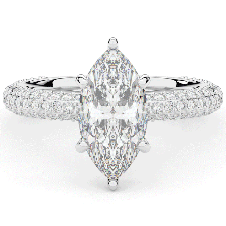 2.60CT.TW MARQUISE LAB DIAMOND ENGAGEMENT RING - Nazarelle