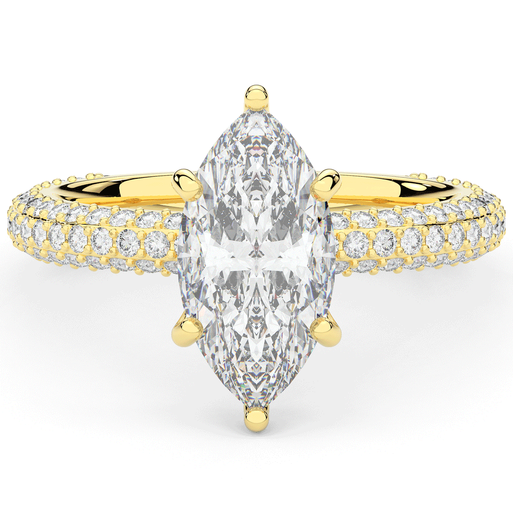 2.60CT.TW MARQUISE LAB DIAMOND ENGAGEMENT RING - Nazarelle