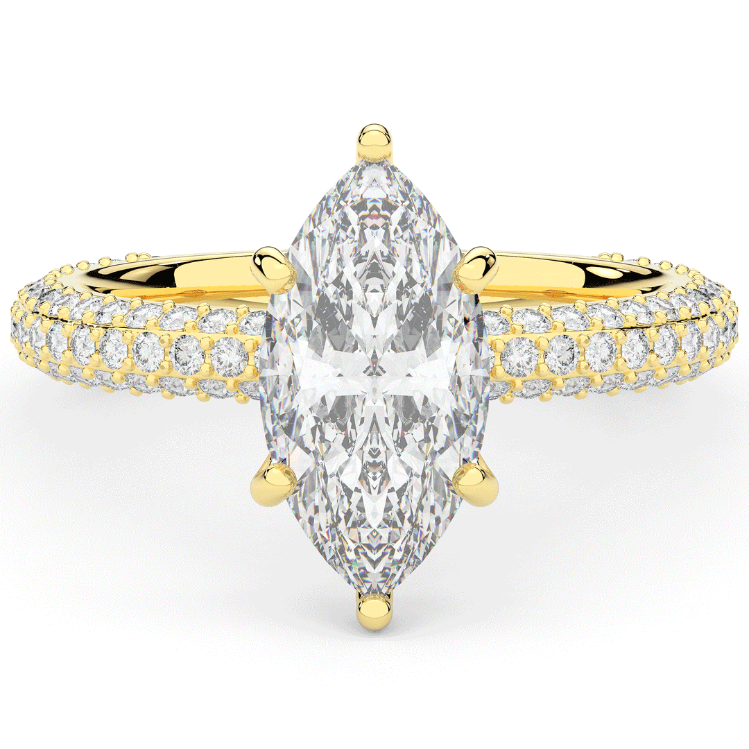 2.60CT.TW MARQUISE LAB DIAMOND ENGAGEMENT RING - Nazarelle