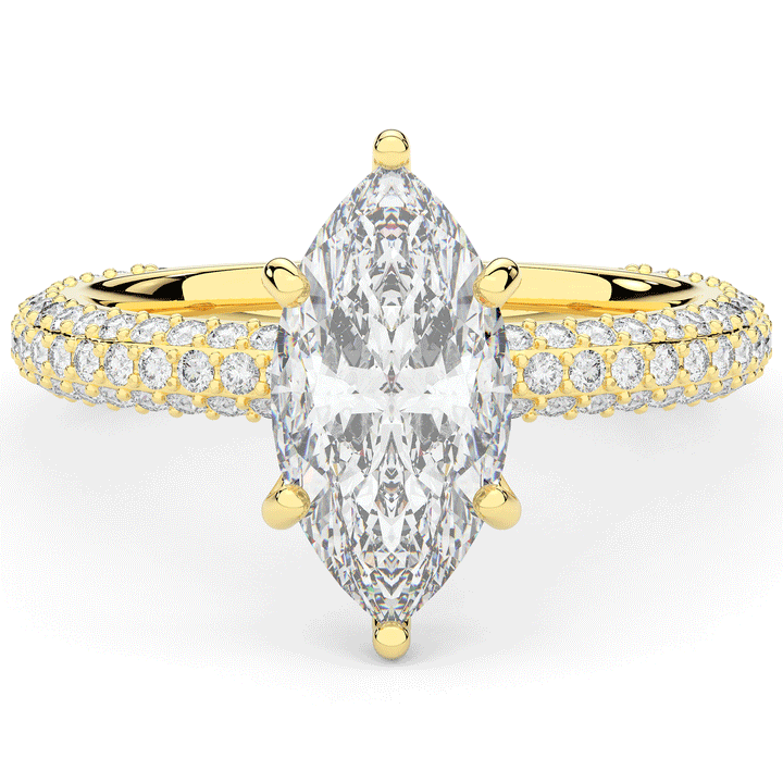 2.60CT.TW MARQUISE LAB DIAMOND ENGAGEMENT RING - Nazarelle