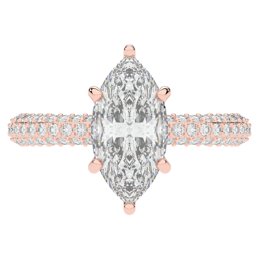 2.60CT.TW MARQUISE LAB DIAMOND ENGAGEMENT RING - Nazarelle