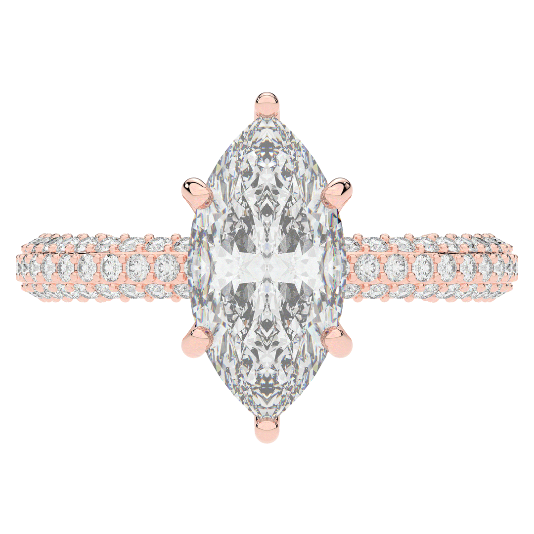 2.60CT.TW MARQUISE LAB DIAMOND ENGAGEMENT RING - Nazarelle