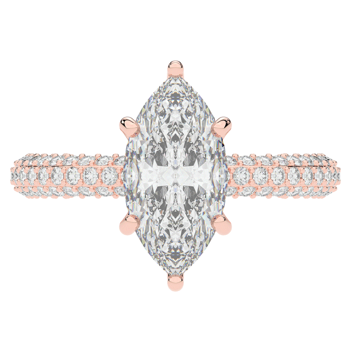 2.60CT.TW MARQUISE LAB DIAMOND ENGAGEMENT RING - Nazarelle