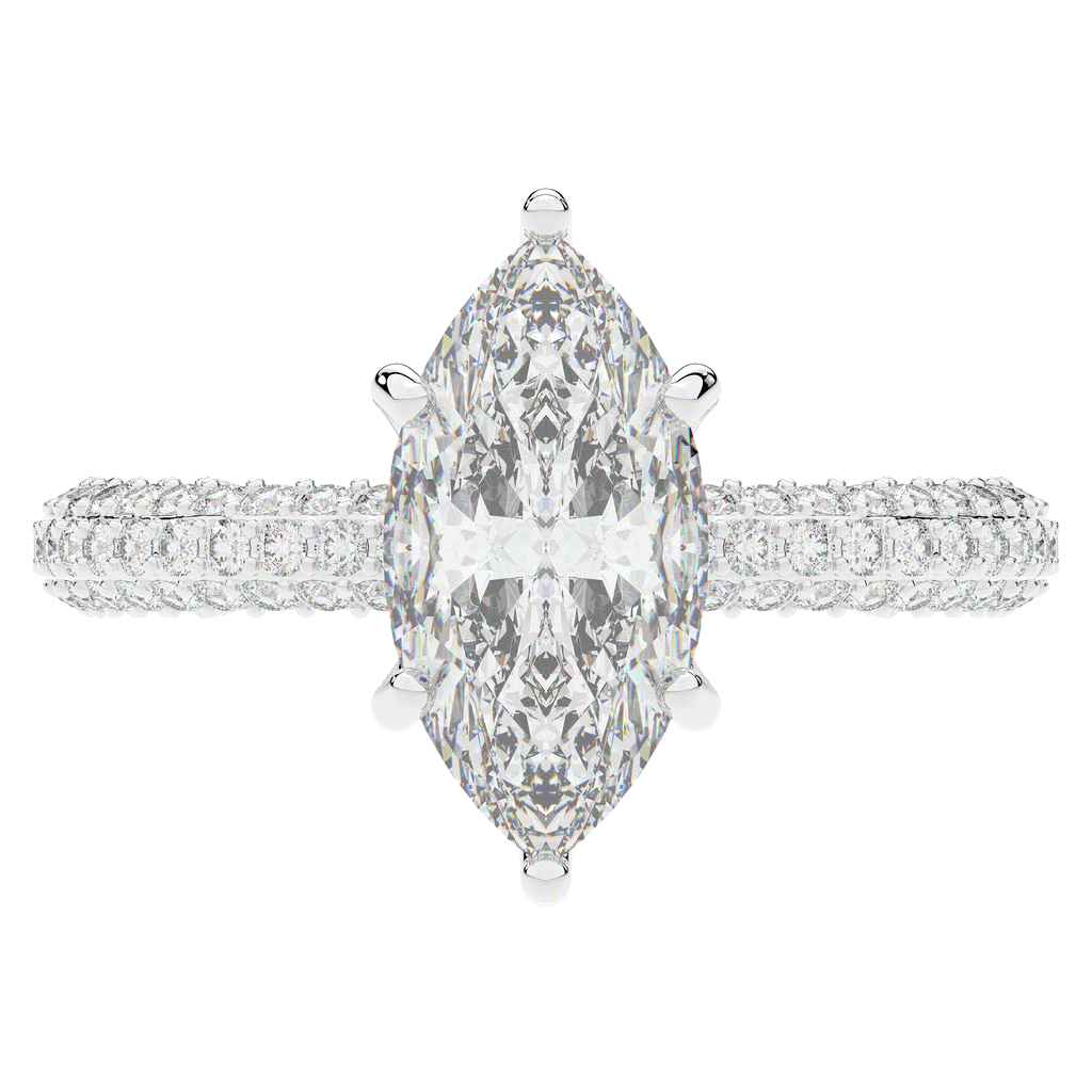 2.60CT.TW MARQUISE LAB DIAMOND ENGAGEMENT RING - Nazarelle