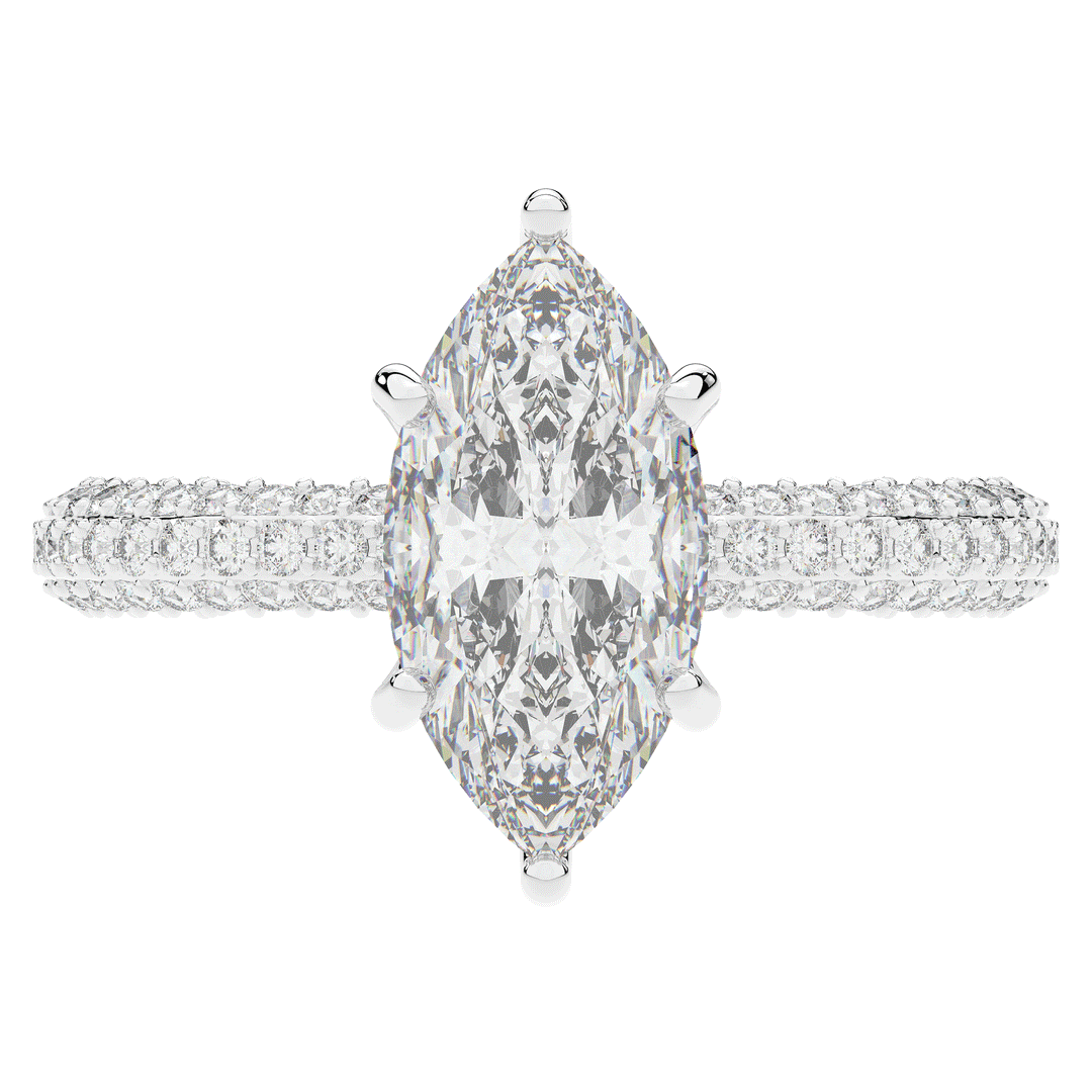 2.60CT.TW MARQUISE LAB DIAMOND ENGAGEMENT RING - Nazarelle