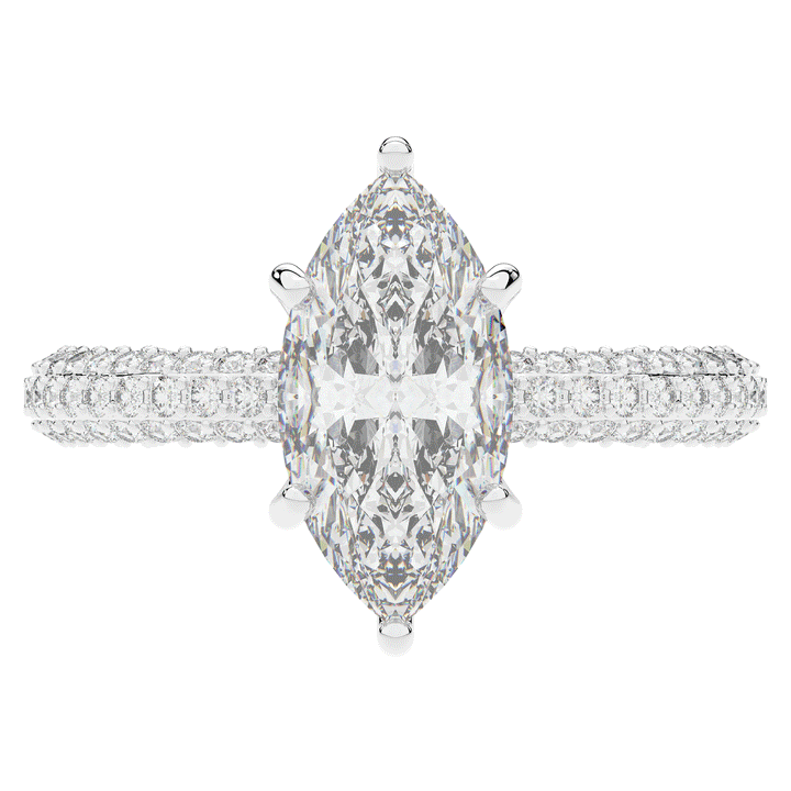 2.60CT.TW MARQUISE LAB DIAMOND ENGAGEMENT RING - Nazarelle