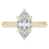 2.60CT.TW MARQUISE LAB DIAMOND ENGAGEMENT RING - Nazarelle