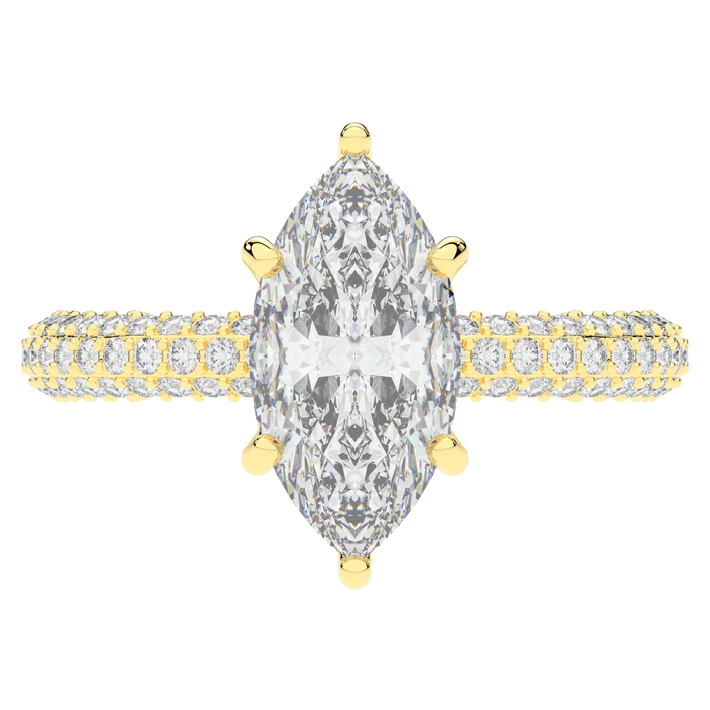 2.60CT.TW MARQUISE LAB DIAMOND ENGAGEMENT RING - Nazarelle