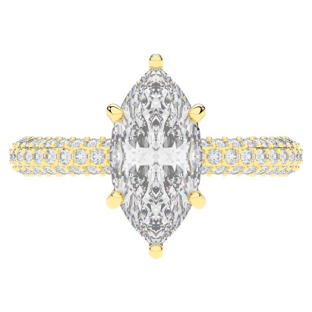 2.60CT.TW MARQUISE LAB DIAMOND ENGAGEMENT RING - Nazarelle