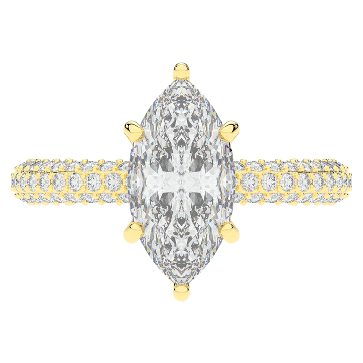 2.60CT.TW MARQUISE LAB DIAMOND ENGAGEMENT RING - Nazarelle