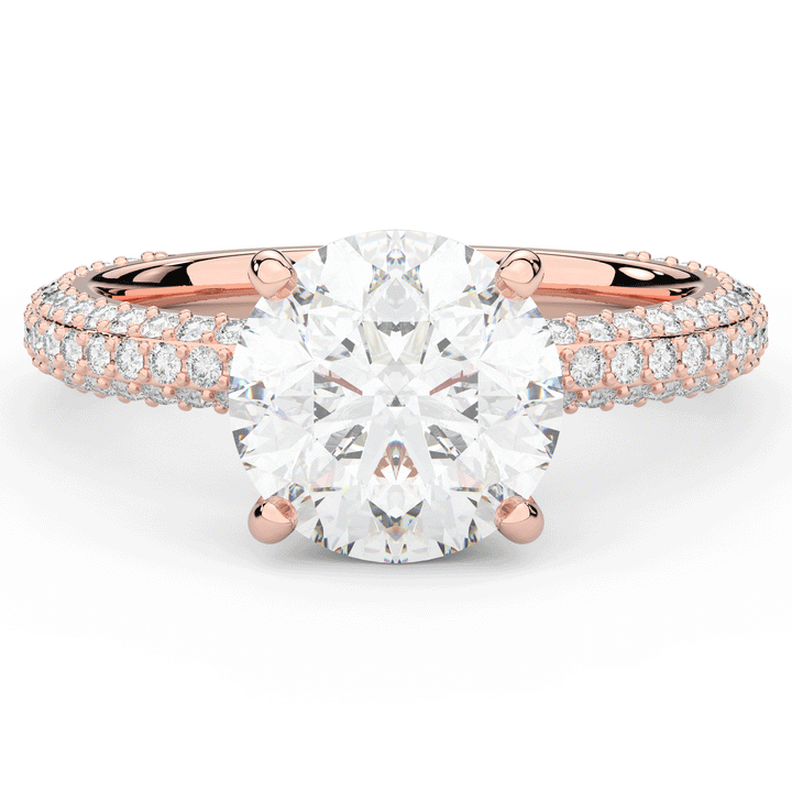 3.60CT.TW ROUND LAB DIAMOND SOLITAIRE ENGAGEMENT RING - Nazarelle