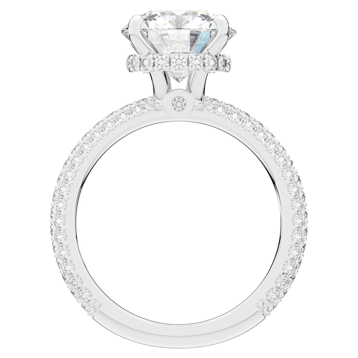 3.60CT.TW ROUND LAB DIAMOND SOLITAIRE ENGAGEMENT RING - Nazarelle
