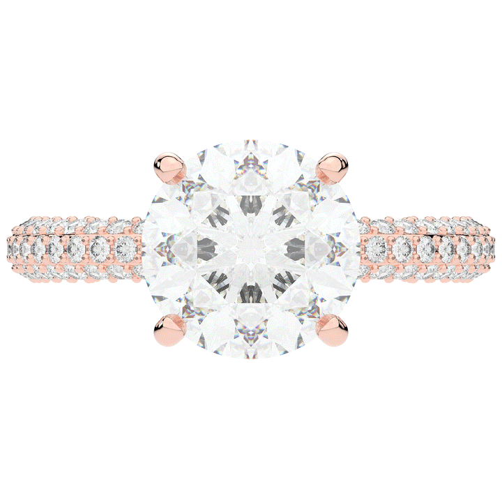 3.60CT.TW ROUND LAB DIAMOND SOLITAIRE ENGAGEMENT RING - Nazarelle