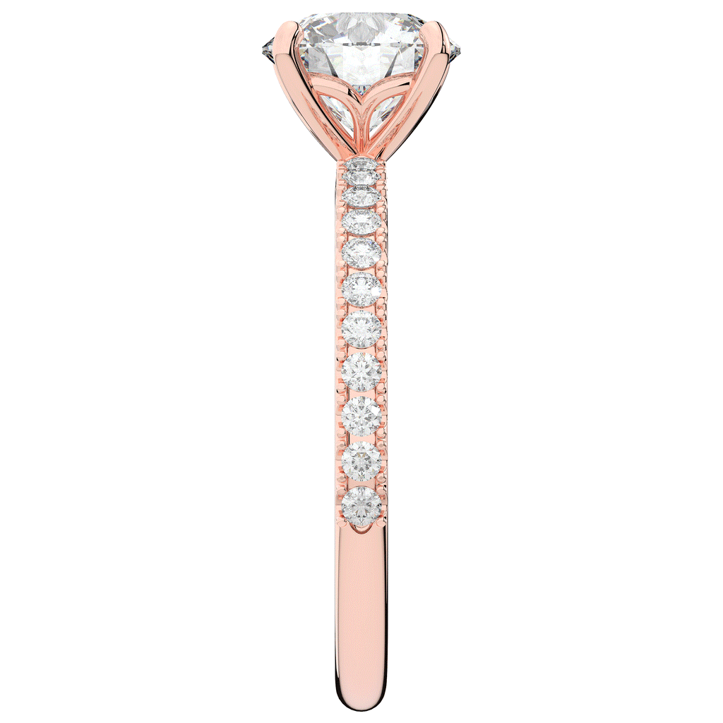 1.75CT.TW ROUND LAB DIAMOND SOLITAIRE ENGAGEMENT RING - Nazarelle